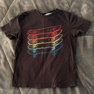 George Kids Skateboard Stacked T-Shirt - Black